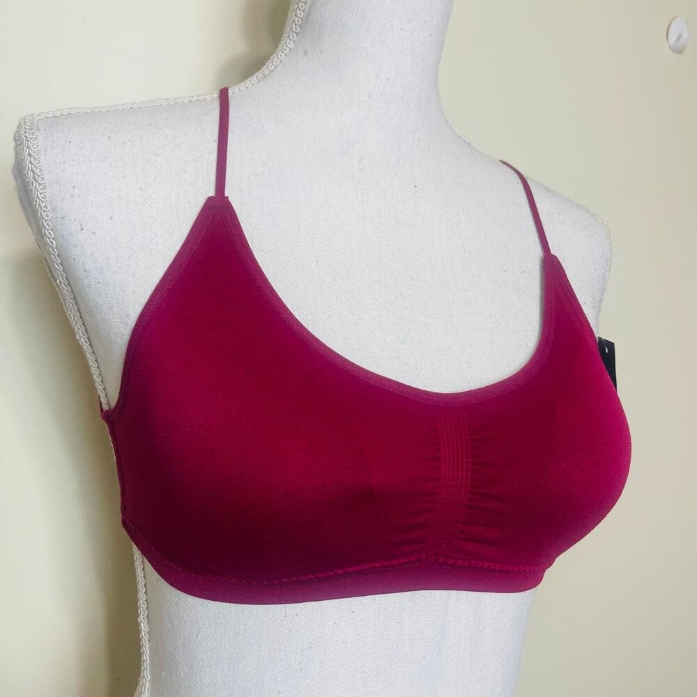 Youmita Bra For Women's Cross Back, Burgandy Free Size (Fits Small-Large) PADDED - Picture 3 of 6